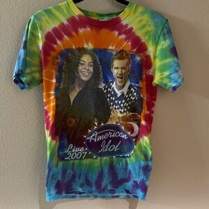 Vintage Fruit of the Loom Tie-Dye American Idol Tee